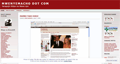 Desktop Screenshot of mwenyemacho.wordpress.com