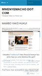 Mobile Screenshot of mwenyemacho.wordpress.com