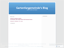 Tablet Screenshot of gartenfangemeinde.wordpress.com