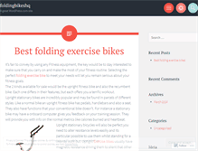 Tablet Screenshot of foldingbikeshq.wordpress.com