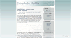 Desktop Screenshot of northernleasing.wordpress.com