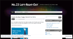 Desktop Screenshot of no23leftrightout.wordpress.com