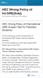 Mobile Screenshot of hecpakistan.wordpress.com