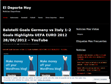 Tablet Screenshot of eldeportehoy.wordpress.com