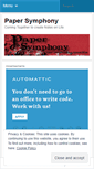 Mobile Screenshot of papersymphony.wordpress.com