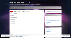 Desktop Screenshot of knowyourinnertruth.wordpress.com