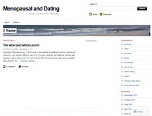 Tablet Screenshot of menopausalanddating.wordpress.com