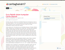 Tablet Screenshot of ceritaghairah17.wordpress.com