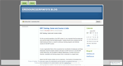 Desktop Screenshot of eresourceerpinfo.wordpress.com