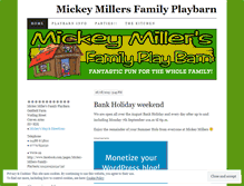 Tablet Screenshot of mickeymillersfamilyplaybarn.wordpress.com