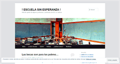 Desktop Screenshot of escuelasinesperanza.wordpress.com