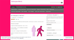 Desktop Screenshot of ecrirepouretrelu.wordpress.com