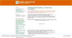 Desktop Screenshot of gagnerargentdunet.wordpress.com