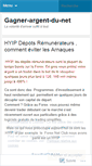 Mobile Screenshot of gagnerargentdunet.wordpress.com