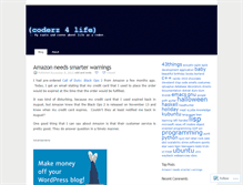Tablet Screenshot of coderz4life.wordpress.com