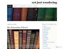 Tablet Screenshot of notjustwandering.wordpress.com