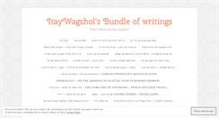 Desktop Screenshot of itaywagshol.wordpress.com