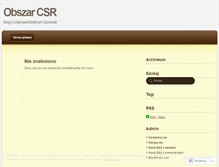 Tablet Screenshot of obszarcsr.wordpress.com