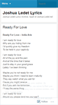 Mobile Screenshot of joshualedetlyrics.wordpress.com