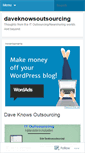 Mobile Screenshot of daveknowsoutsourcing.wordpress.com