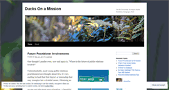 Desktop Screenshot of ducksonamission.wordpress.com