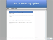 Tablet Screenshot of martinarmstrongupdate.wordpress.com