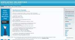 Desktop Screenshot of khilafahislamiyah.wordpress.com