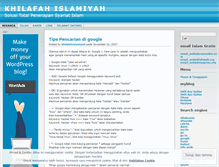 Tablet Screenshot of khilafahislamiyah.wordpress.com