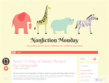 Tablet Screenshot of nonfictionmonday.wordpress.com