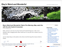 Tablet Screenshot of etsysweirdandwonderful.wordpress.com