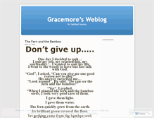 Tablet Screenshot of gracemore.wordpress.com