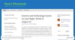 Desktop Screenshot of pascophronesis.wordpress.com