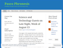 Tablet Screenshot of pascophronesis.wordpress.com