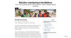 Desktop Screenshot of buildvolunteermaldives.wordpress.com