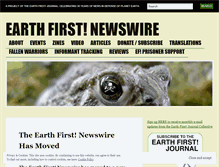 Tablet Screenshot of earthfirstnews.wordpress.com