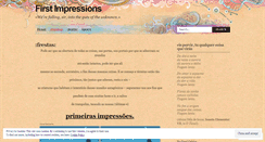 Desktop Screenshot of firstandlastimpressions.wordpress.com