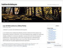 Tablet Screenshot of hablandodeleyes.wordpress.com