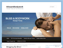 Tablet Screenshot of blissandbodywork.wordpress.com