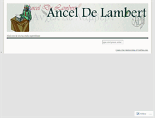 Tablet Screenshot of anceldelambert.wordpress.com