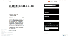 Desktop Screenshot of marinowski.wordpress.com