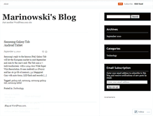 Tablet Screenshot of marinowski.wordpress.com