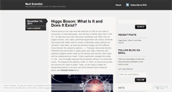 Desktop Screenshot of nextscientist.wordpress.com