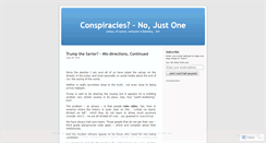 Desktop Screenshot of justoneconspiracy.wordpress.com