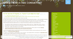 Desktop Screenshot of fakeconsultant.wordpress.com