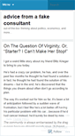 Mobile Screenshot of fakeconsultant.wordpress.com