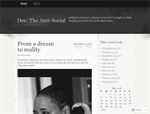 Tablet Screenshot of deetheantisocial.wordpress.com