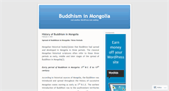 Desktop Screenshot of buddhisminmongolia.wordpress.com