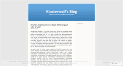 Desktop Screenshot of klosterwolf.wordpress.com