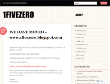 Tablet Screenshot of 1fivezero.wordpress.com