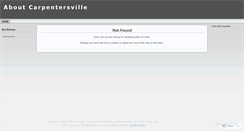 Desktop Screenshot of carpentersville.wordpress.com
